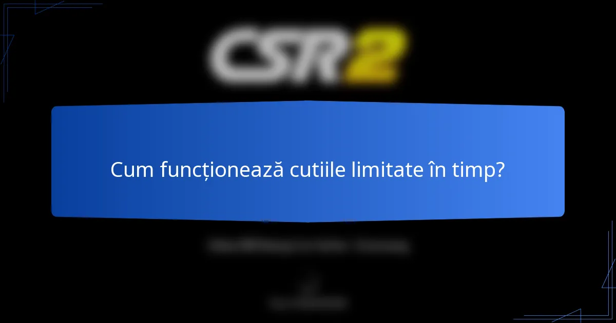 Cum funcționează cutiile limitate în timp?